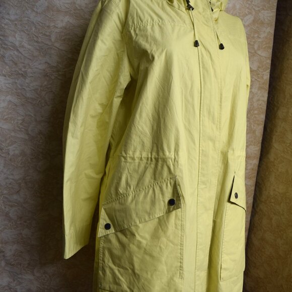 Pendleton Yellow Preppy Cotton Rain Slicker Womens Sz L Minimalist PNW Gorpcore - Picture 2 of 11